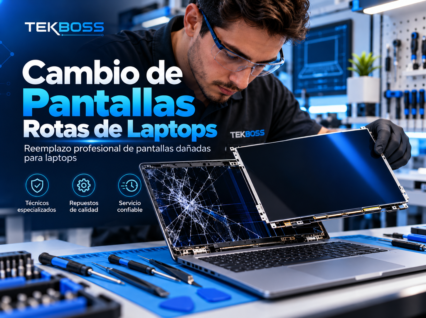 Reparación profesional de pantallas de laptop